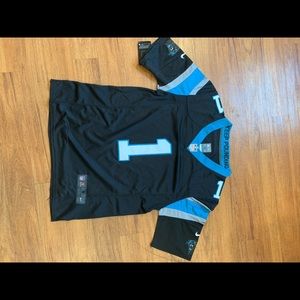 Cam Newton on Field Away Jersey. Size M.